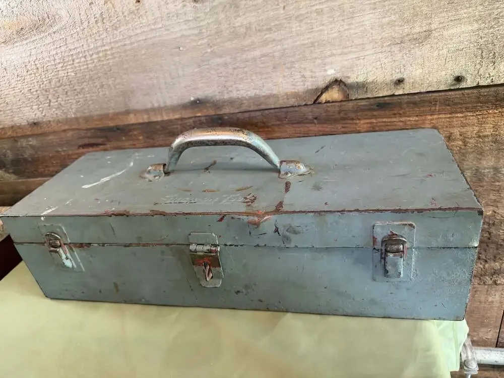 Vintage Snap-on Tools Embossed Steel Metal Toolbox